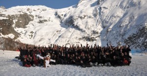 photo de groupe challenge des neiges