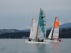 régate à voile de loin séminaire au lac du bouget